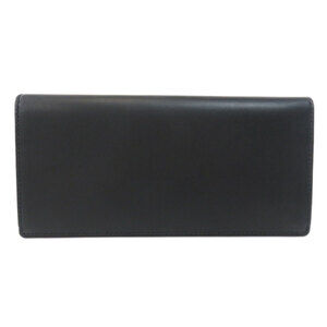 Burberry Black Leather Long Label Wallet